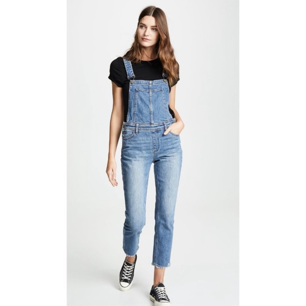 PAIGE Light Blue Denim Overalls
